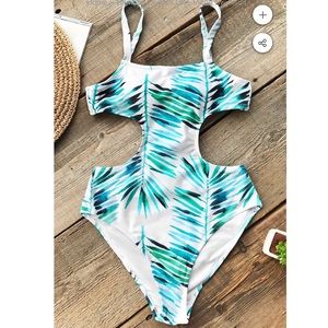 CUPSHE Bamboo Leaves One Piece Monokini